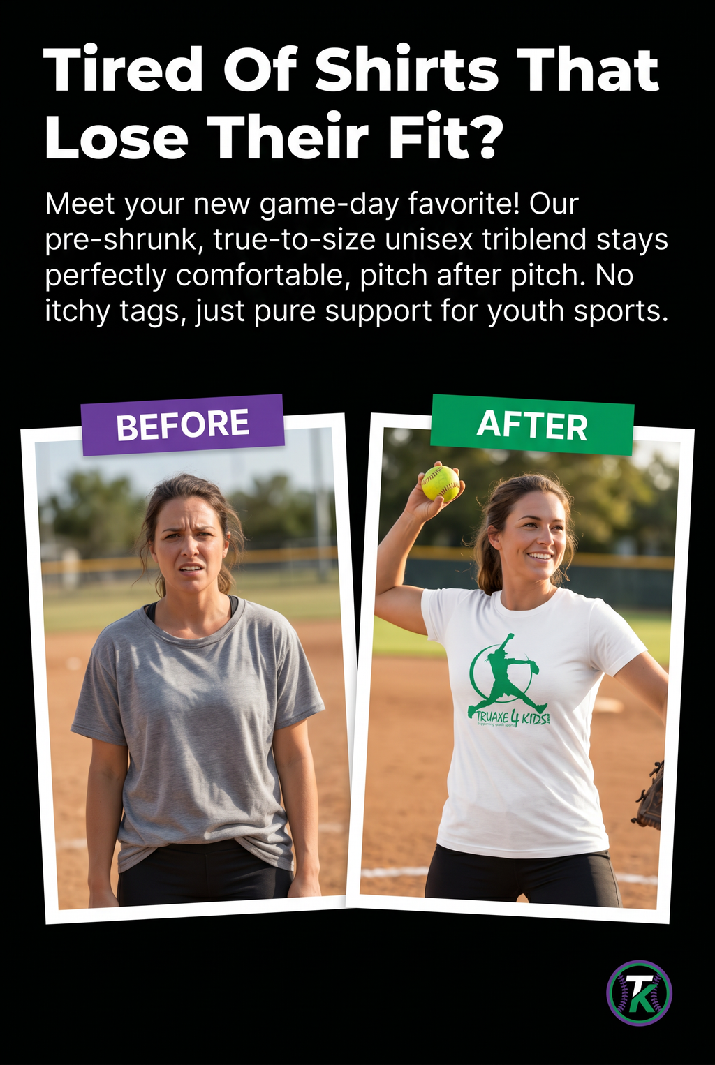 Softball Tee - Green