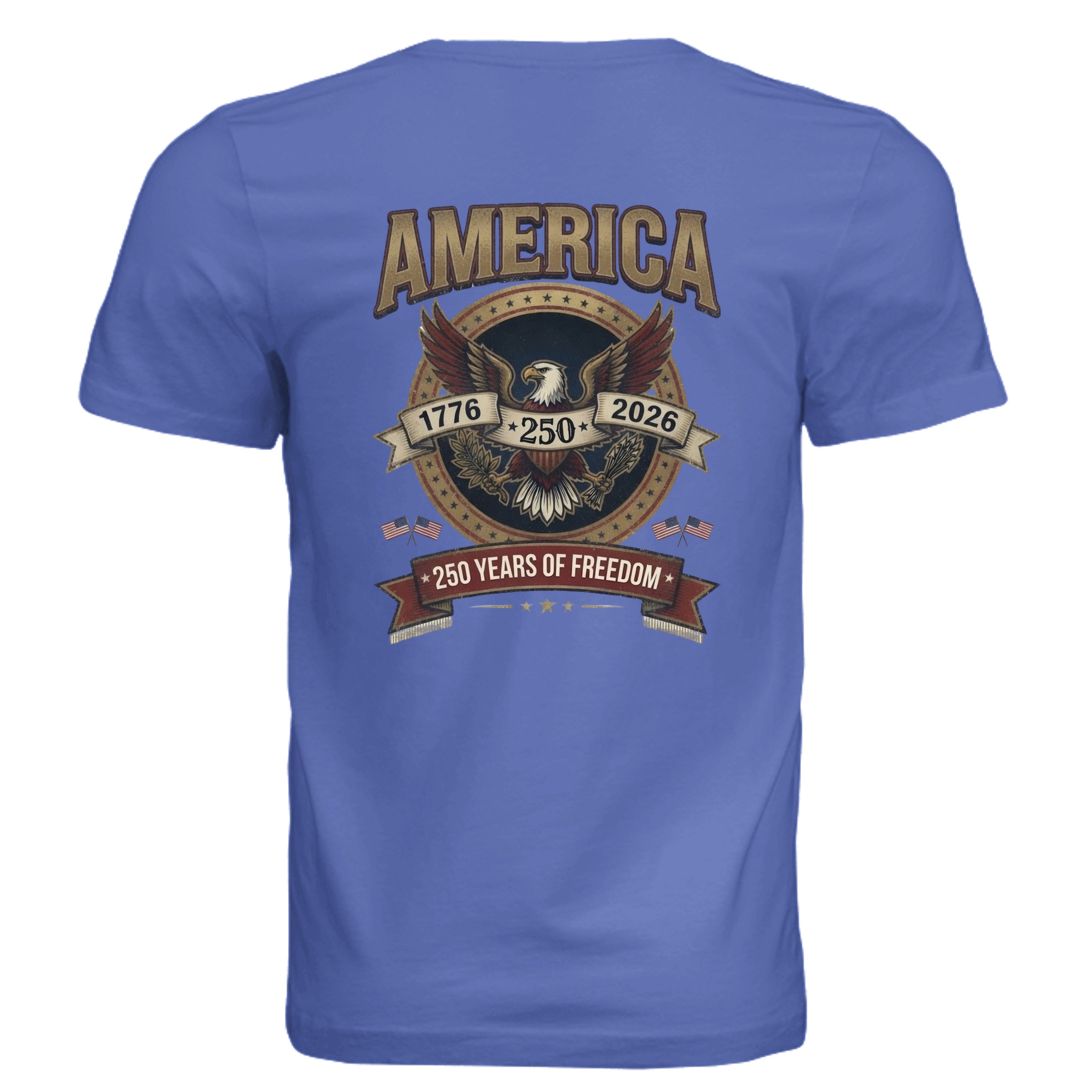 Solid True Royal Triblend - 3413C - BACK